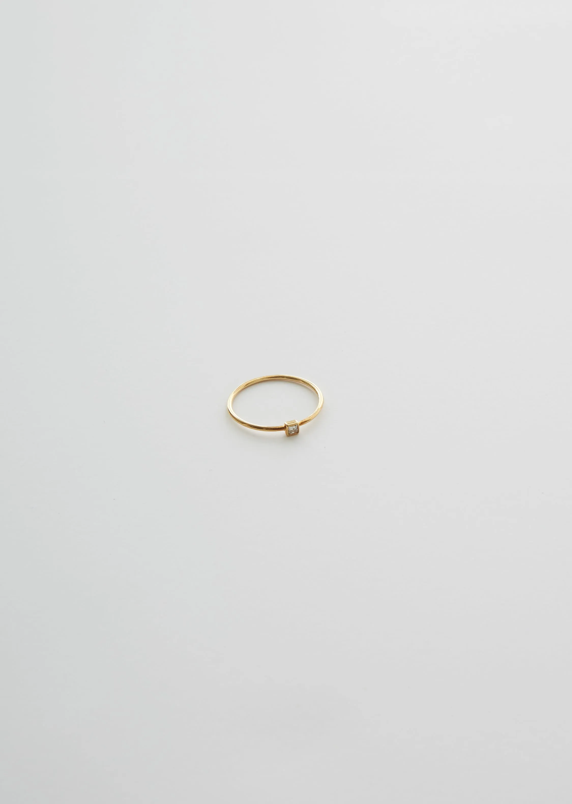 18K Petite Square Diamond Ring