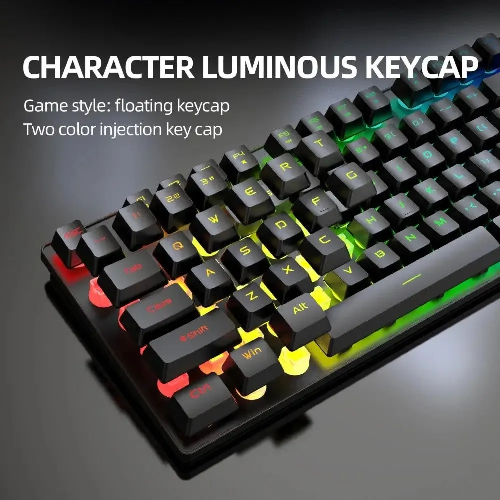 2.4g Wireless Rechargable Rgb Backlight Gaming Keyboard Mouse Combo for Computer Laptop
