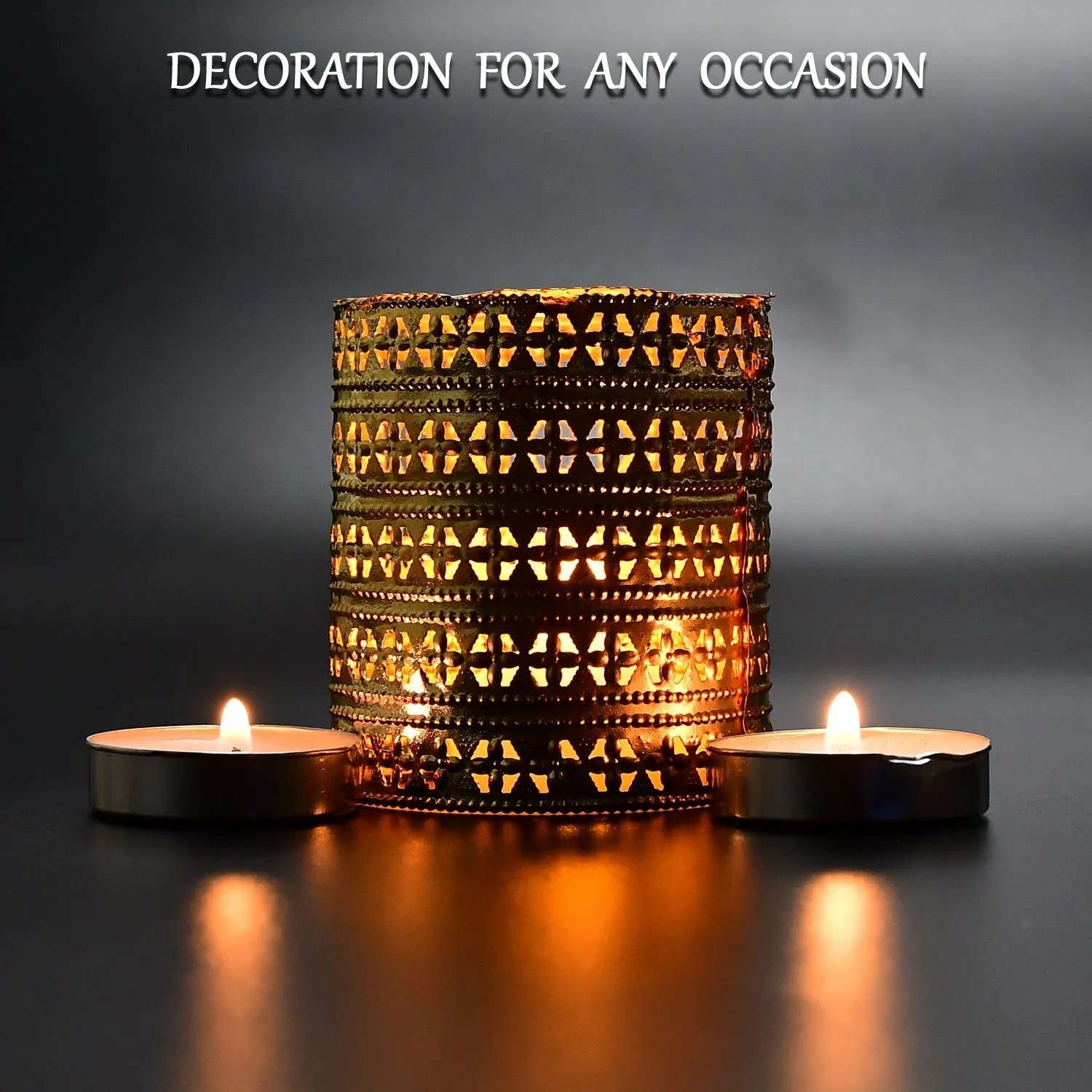 7257 7CM Simple Plain Festival Decorative Antique Jhoomer / chandeliers for Diwali , Christmas Decoration & Table Top Hanging Holder - Golden