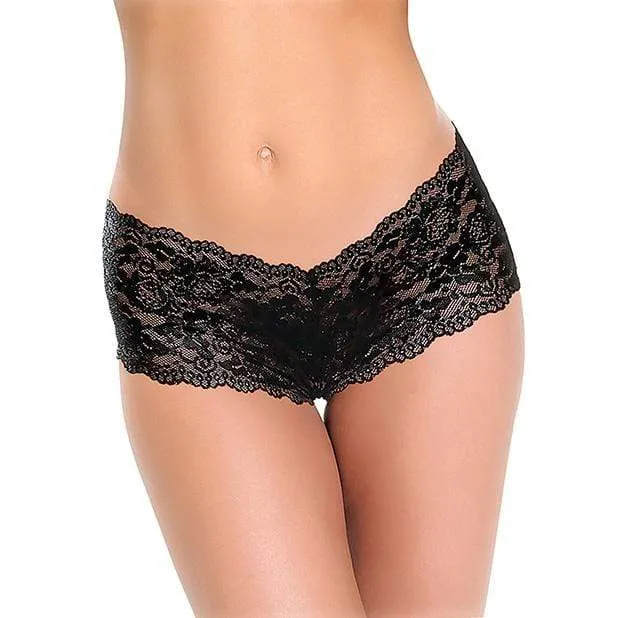 Adam and Eve - Cheeky Vibrating Panty with Rechargeable Bullet (Black)