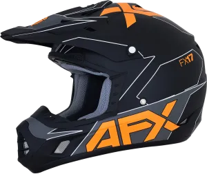 AFX FX-17 Helmet - Aced - Matte Black/Orange - Small 0110-6504