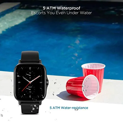 Amazfit GTS 2e Smartwatch For Men Women with Alexa & GPS, Fitness Tracker with 90 Sports Modes, 14 Day Battery Life, Blood Oxygen Heart Rate Monitor, Waterproof, for Android Phone iPhones, Black