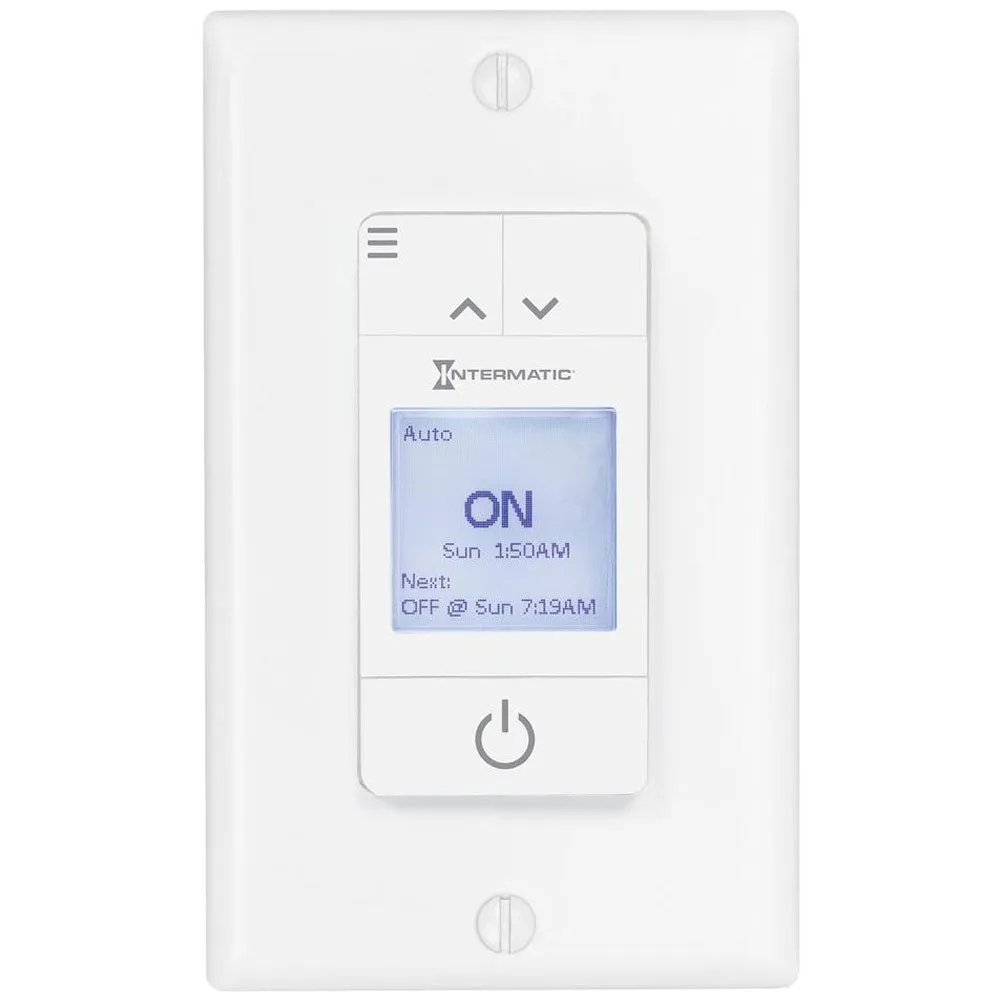 Ascend 15 Amp 7-Days Programmable In-Wall Timer, White