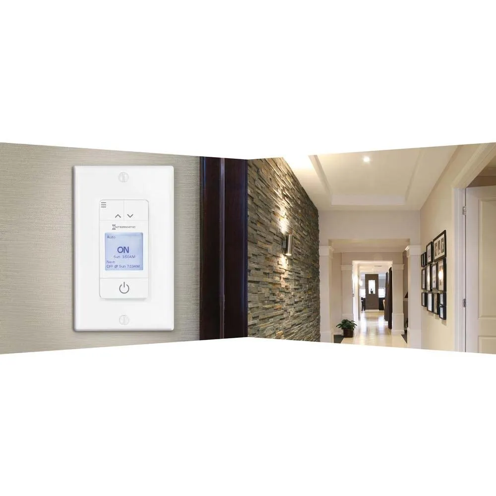 Ascend 15 Amp 7-Days Programmable In-Wall Timer, White