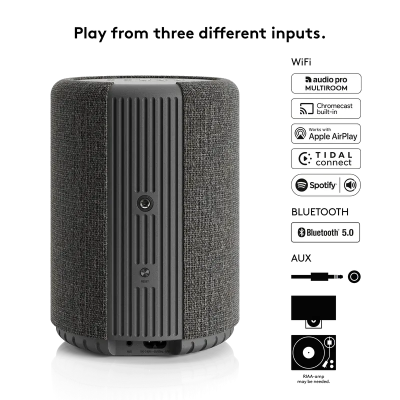 Audio Pro A10 MKII Wireless Multi-room Speaker Dark Grey