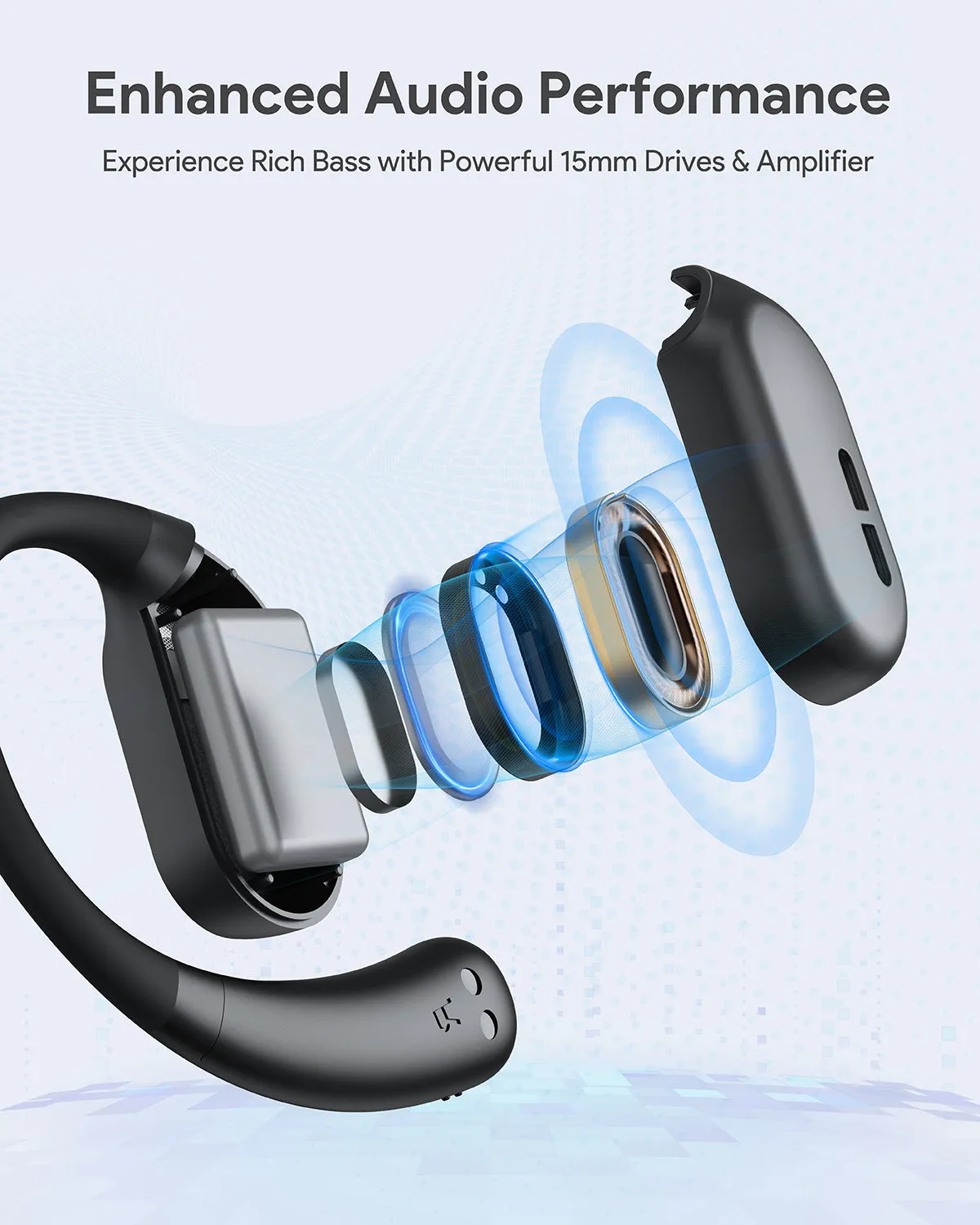 AUKEY EP-S1 Open Ear True Wireless Earbuds Bluetooth TWS Sports Earbuds