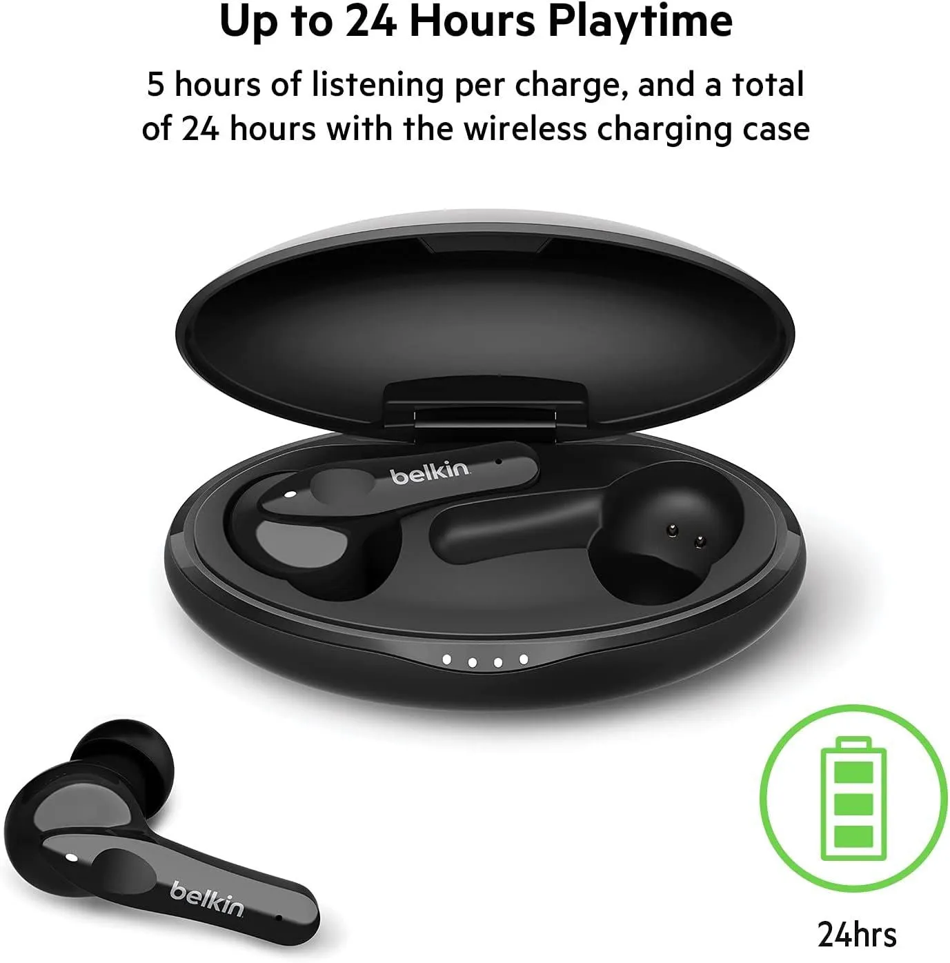Belkin Soundform Move Plus True Wireless Earbuds Black - PAC002btBK