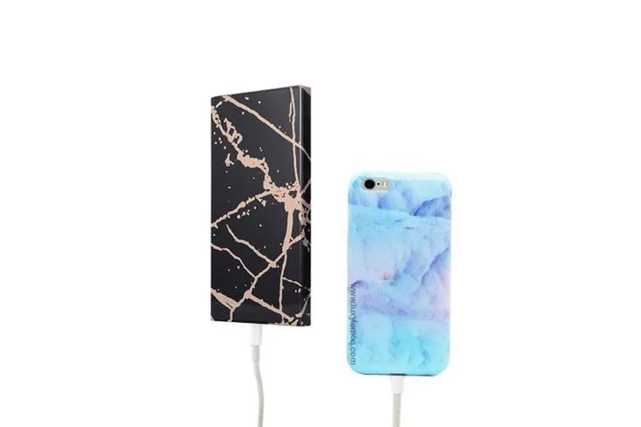 Black & Gold Marble Power Bank Charger