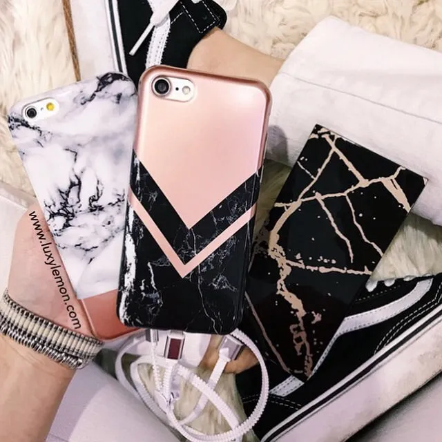 Black & Gold Marble Power Bank Charger