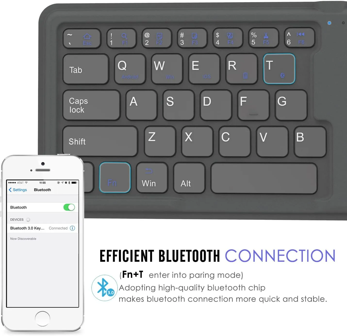 Bluetooth Keyboard - Model: HB188S-Y