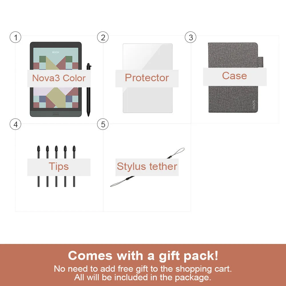 BOOX Nova3 Color Set With Free Accessories