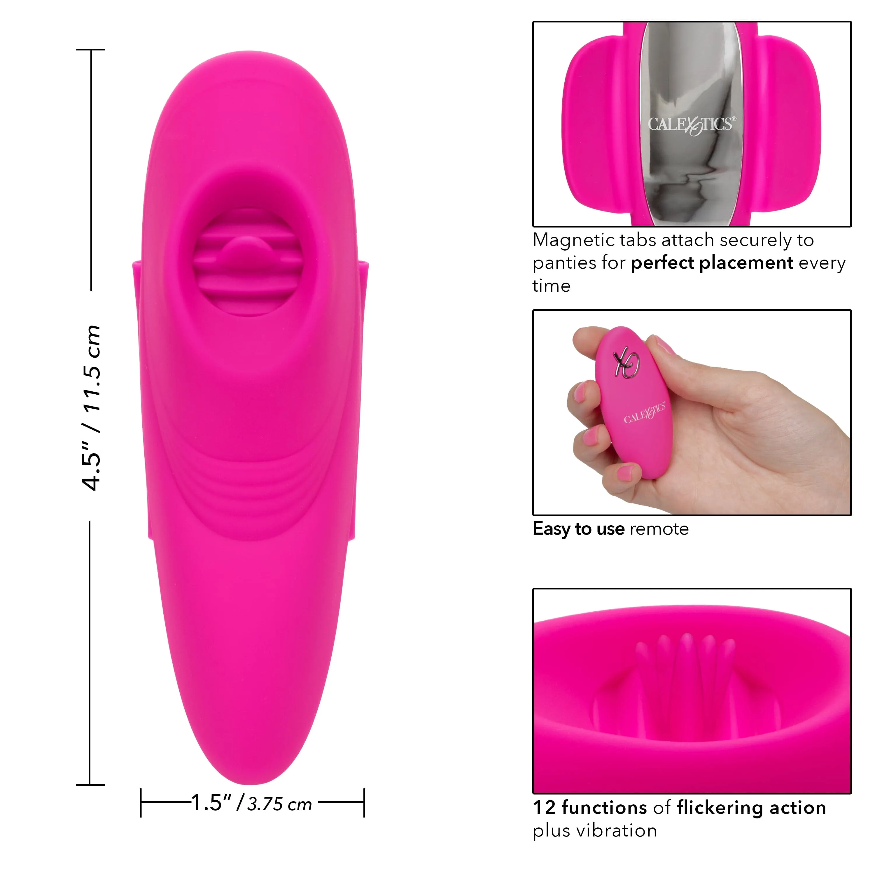 California Exotics - Lock N Play Remote Flicker Panty Teaser Vibrator (Pink)