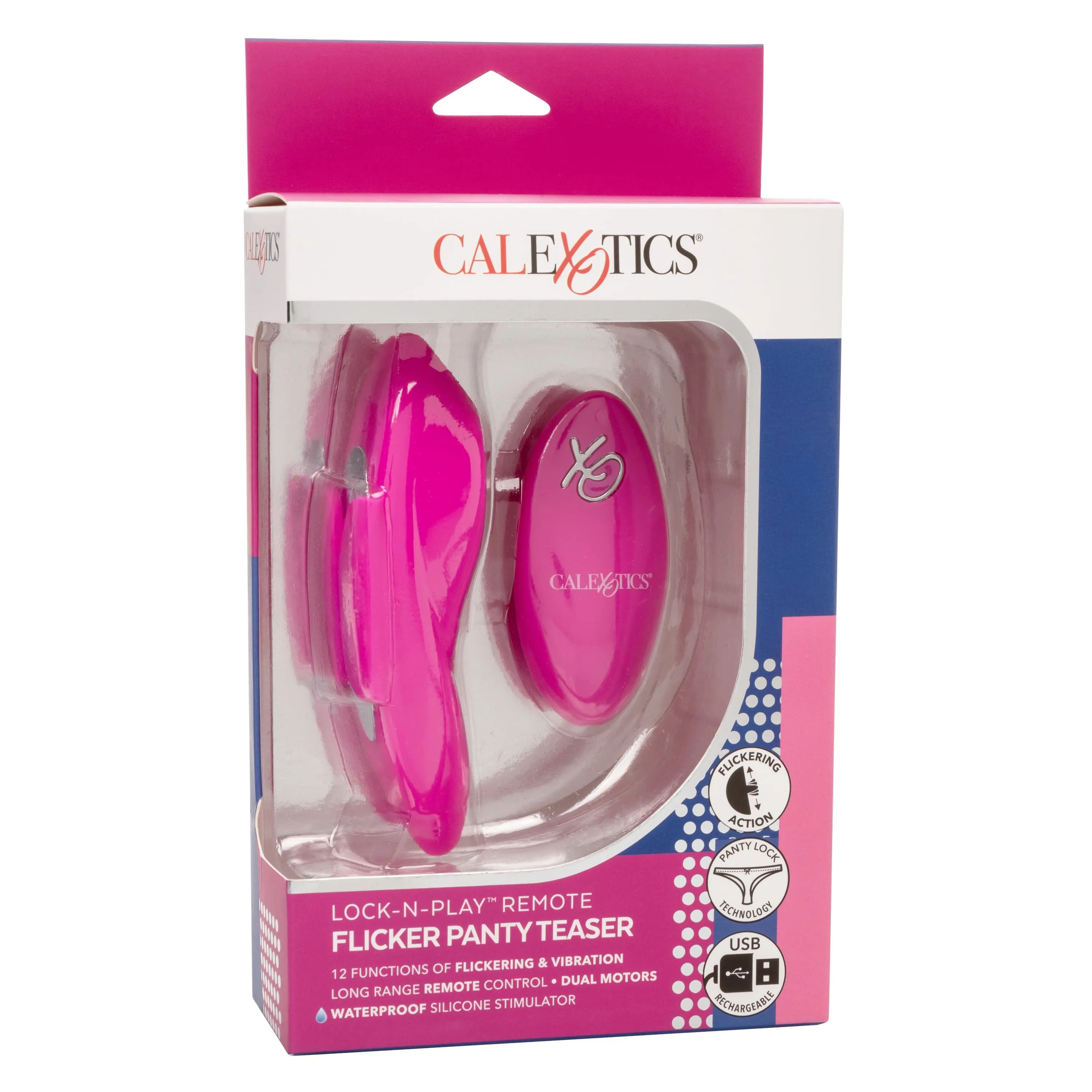 California Exotics - Lock N Play Remote Flicker Panty Teaser Vibrator (Pink)