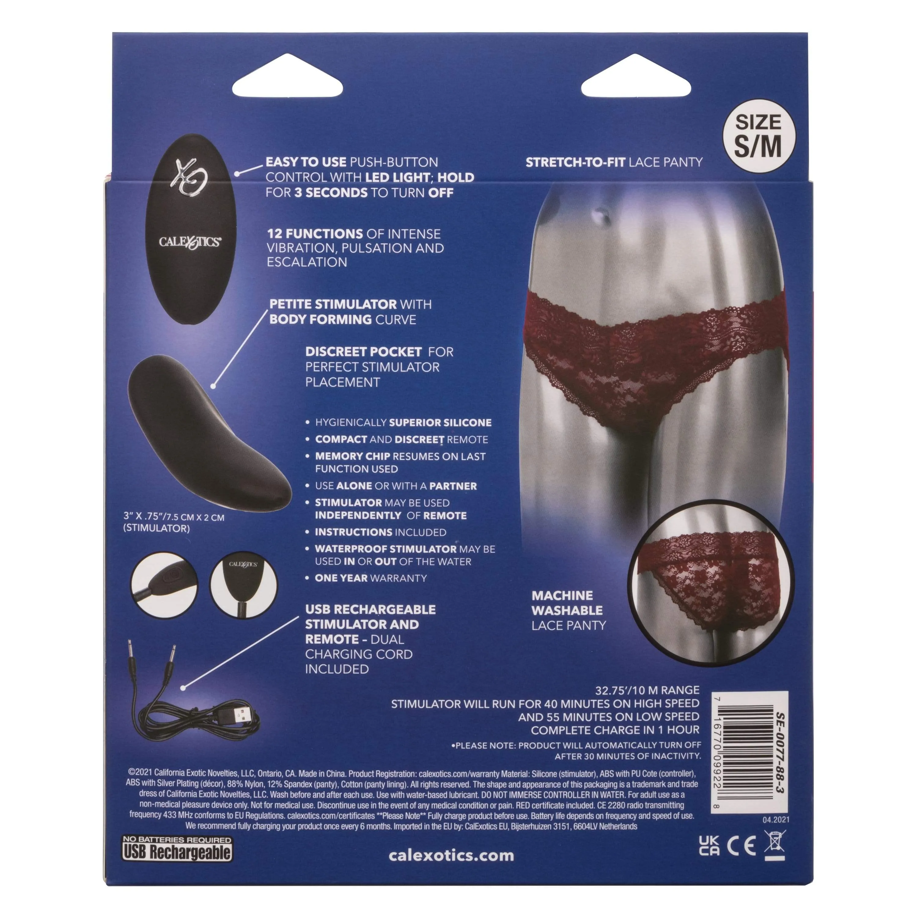 California Exotics - Remote Control Vibrating Lace Panty Set