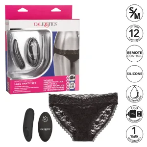 California Exotics - Remote Control Vibrating Lace Panty Set