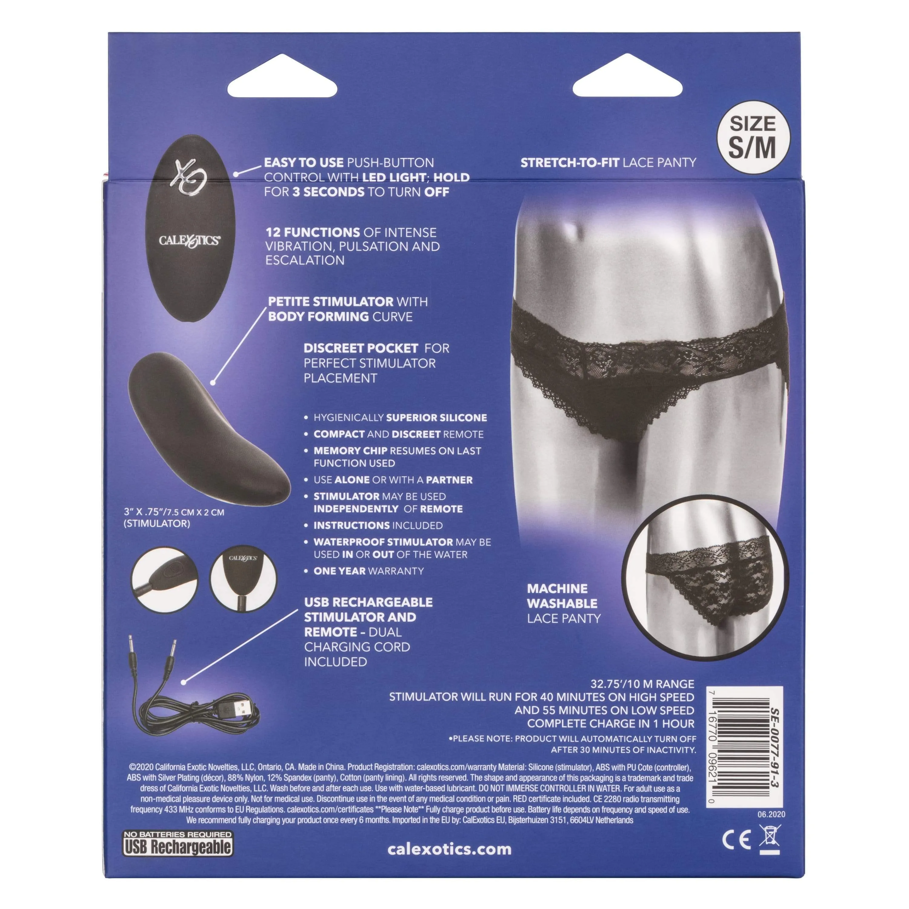 California Exotics - Remote Control Vibrating Lace Panty Set
