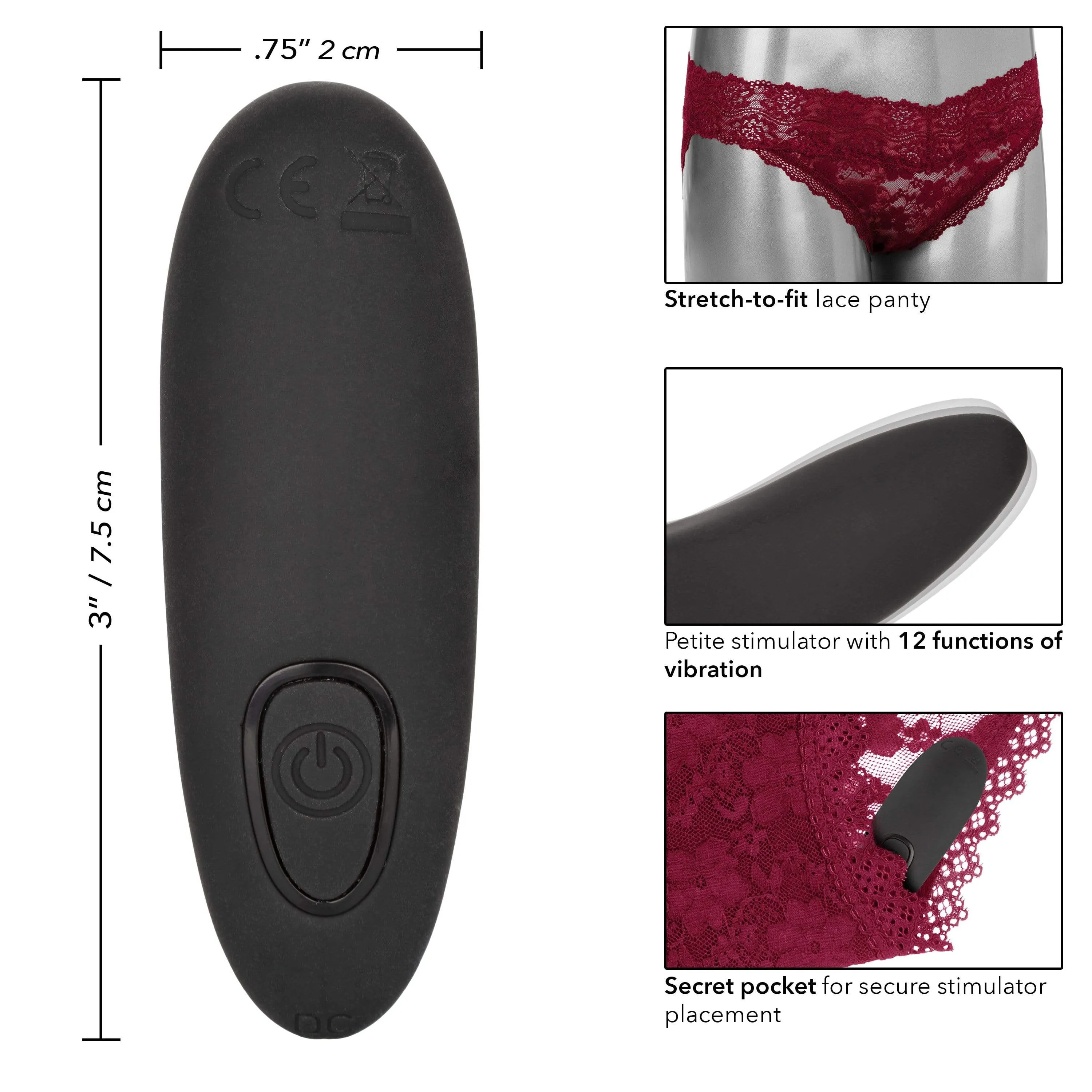 California Exotics - Remote Control Vibrating Lace Panty Set