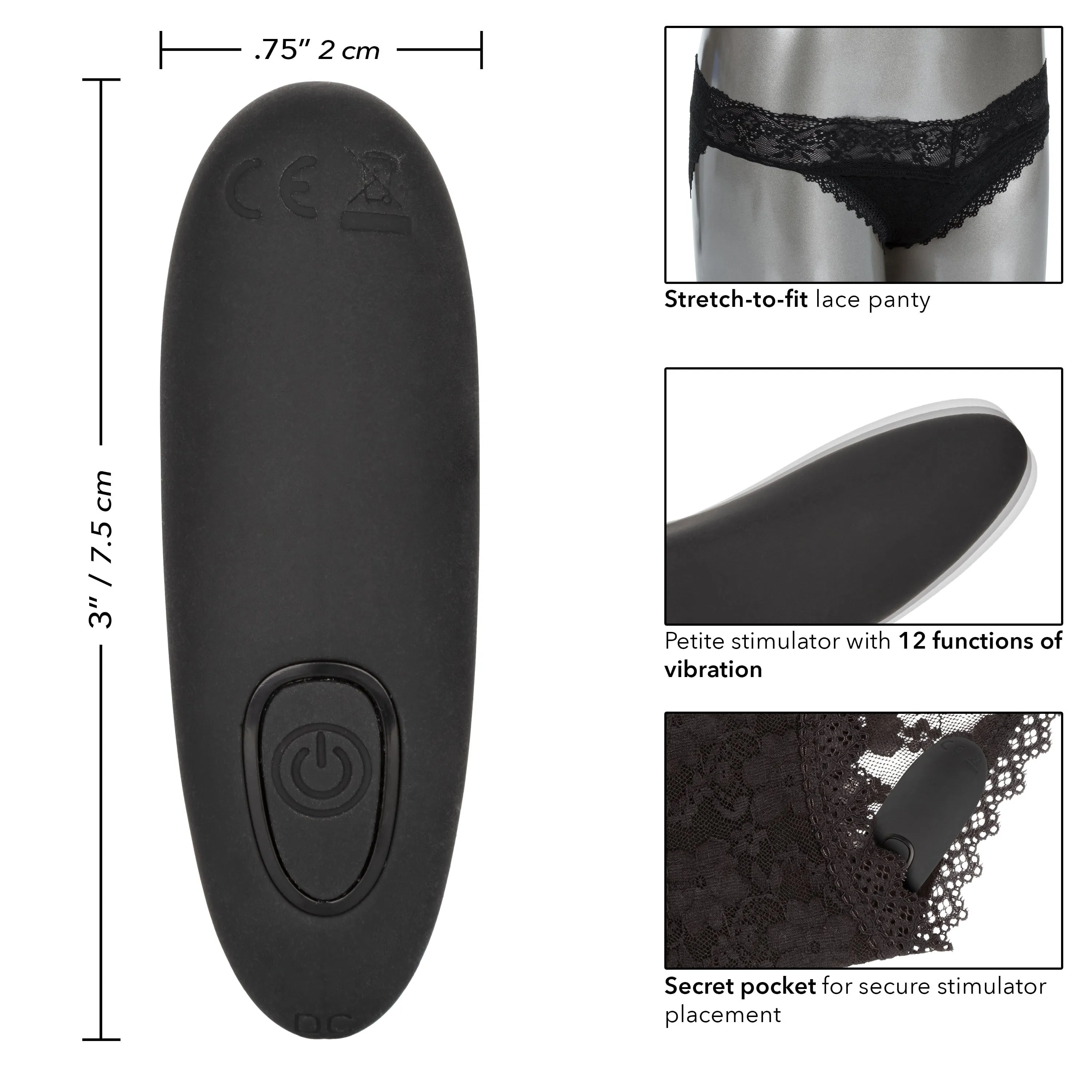 California Exotics - Remote Control Vibrating Lace Panty Set