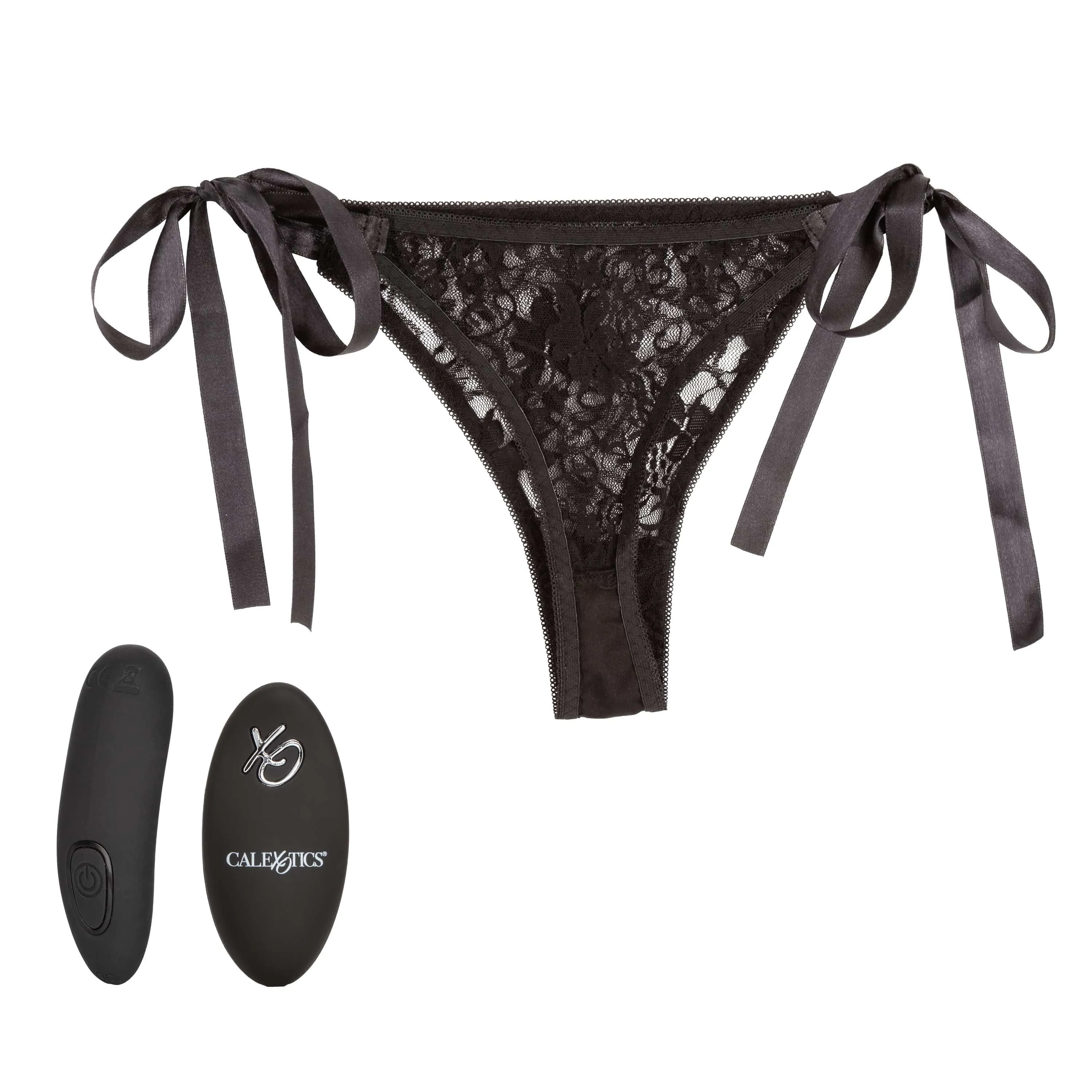 California Exotics - Remote Control Vibrating Lace Thong Set O/S