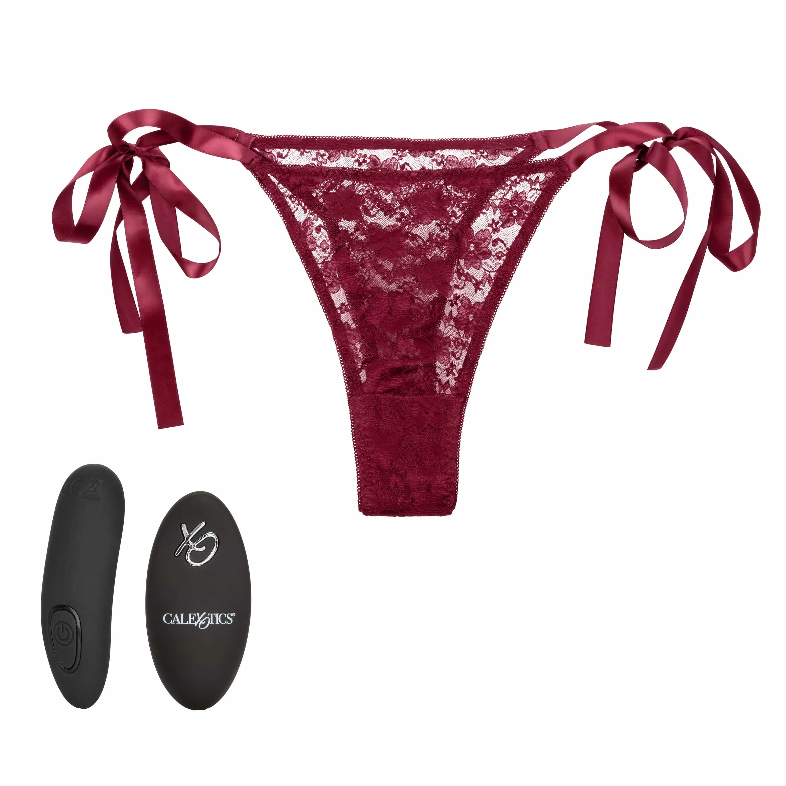California Exotics - Remote Control Vibrating Lace Thong Set O/S