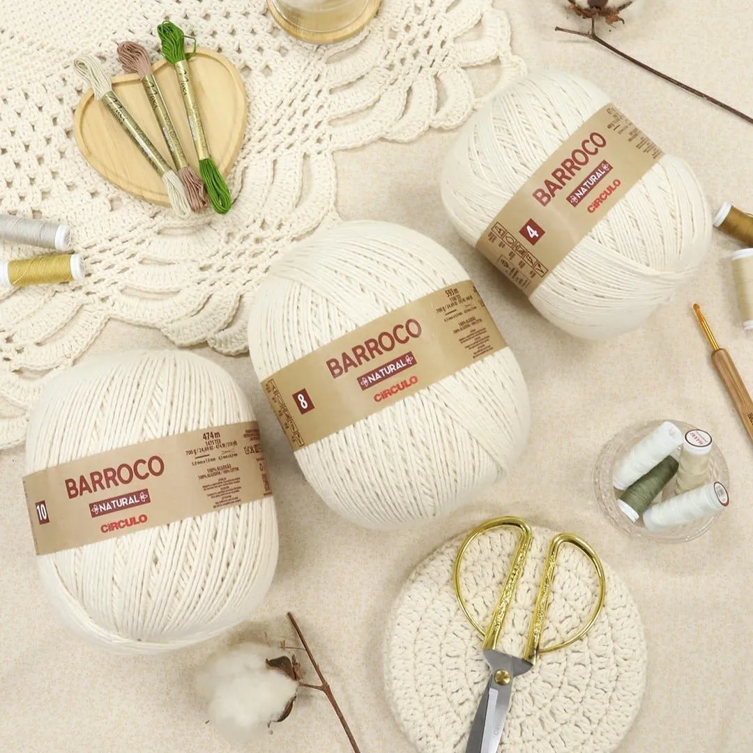Circulo Barroco Natural 100% Cotton Yarn, 400g