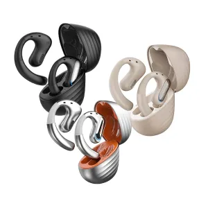 [CLEARANCE] OpenRock Pro True Wireless Air Conduction Bluetooth 5.2 Sports Earbuds with 48 Hours of Battery Life, Noise Cancelling Microphone, Button Controls, Sweat and Dust Resistance, Open Ear Hook Type Earphone Design