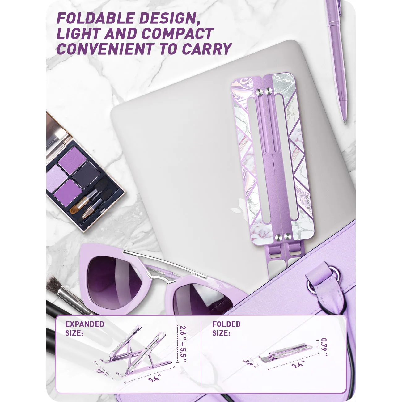 Cosmo Laptop Stand -Marble Purple
