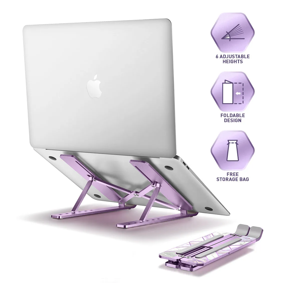 Cosmo Laptop Stand -Marble Purple