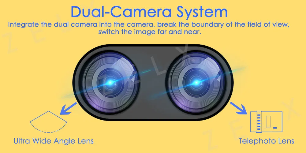 Dual Lens Ptz Camera Wifi Wireless Surveillance Camera Q-S700