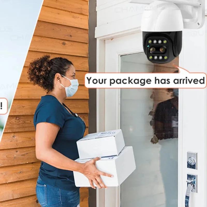 Dual Lens Ptz Camera Wifi Wireless Surveillance Camera Q-S700