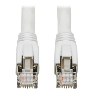 Eaton Tripp Lite Series Cat8 25G/40G Certified Snagless Shielded S/Ftp Ethernet Cable (Rj45 M/M), Poe, White, 15 Ft. (4.