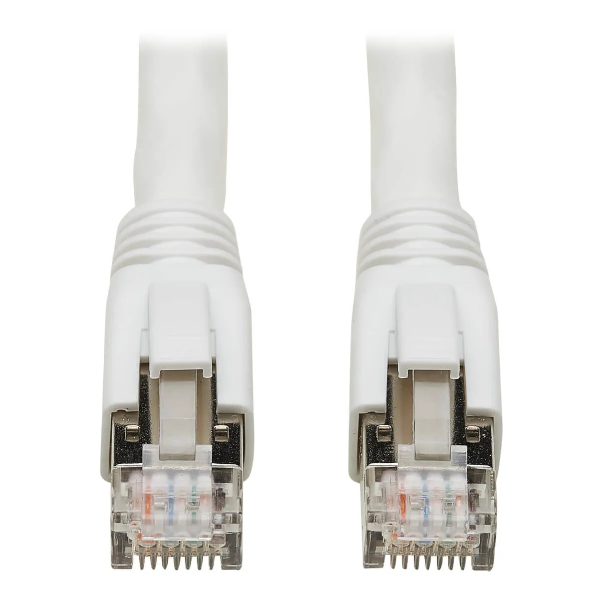 Eaton Tripp Lite Series Cat8 25G/40G Certified Snagless Shielded S/Ftp Ethernet Cable (Rj45 M/M), Poe, White, 15 Ft. (4.