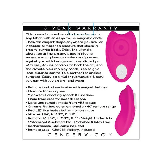 Evolved - Gender X Under the Radar Remote Control Panty Vibrator (Pink)