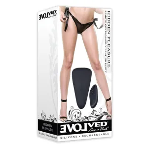 Evolved - Hidden Pleasure Remote Control Vibrating Silicone Panty Vibrator (Black)
