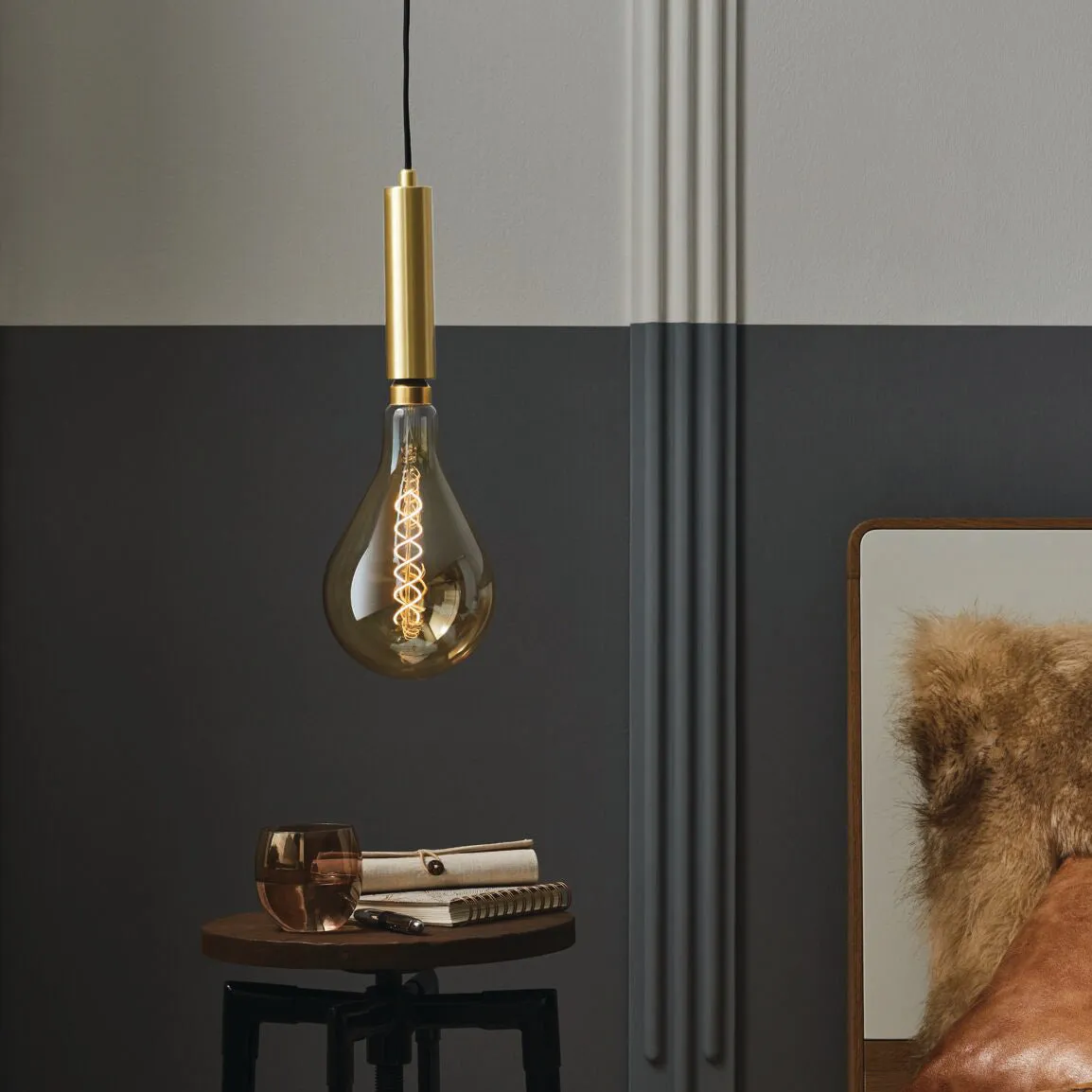 Filament LED Big Drop Bulb 7W E27 Gold Light