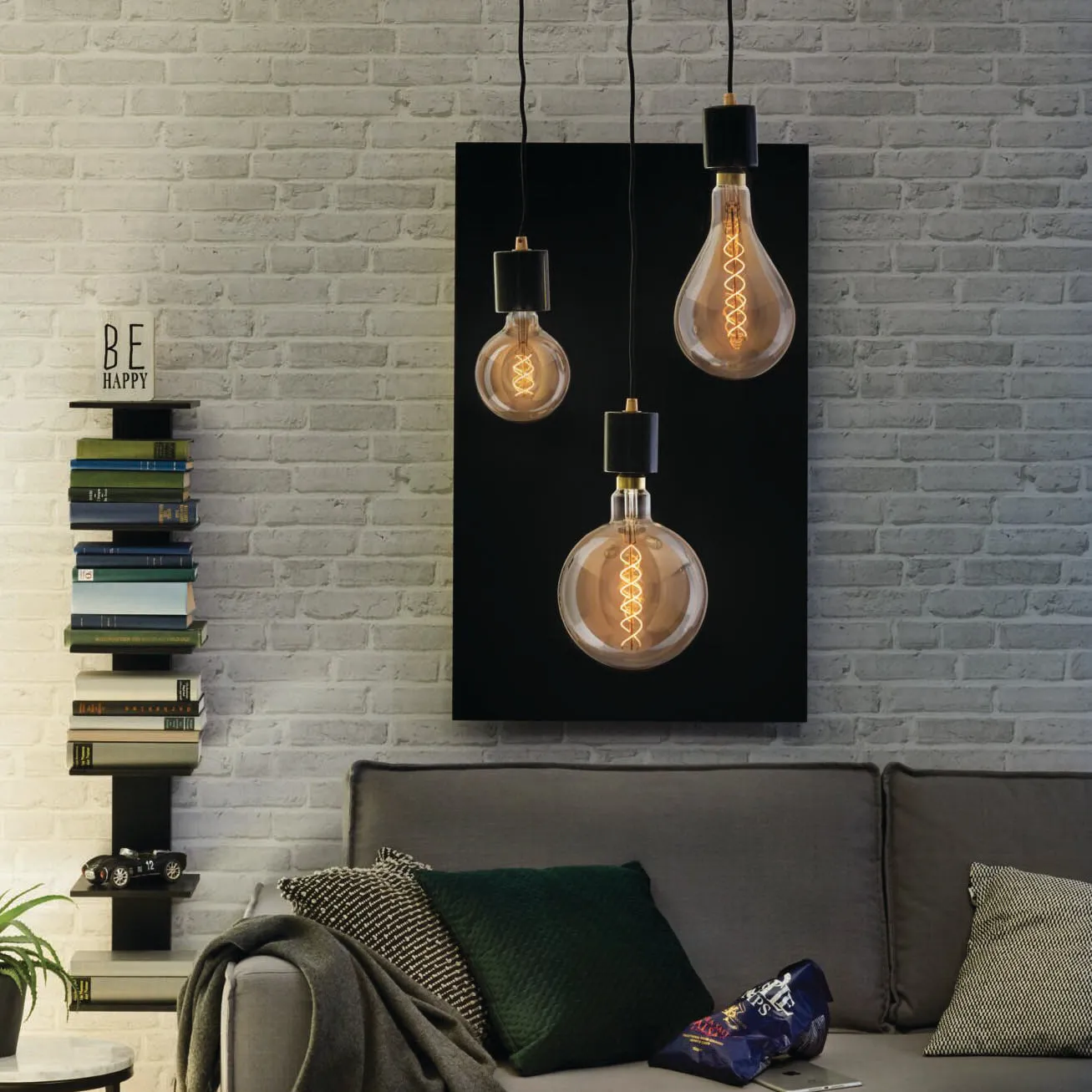 Filament LED Big Drop Bulb 7W E27 Gold Light