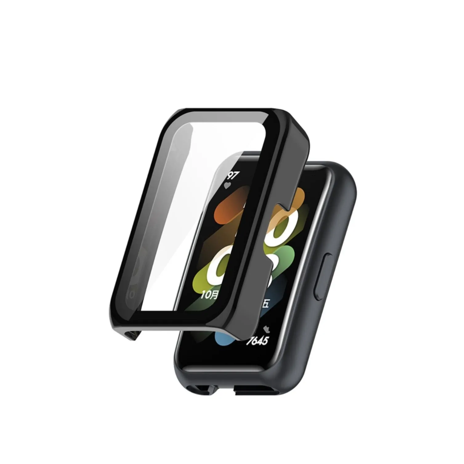 Huawei Band 7 / 6 Honor Band 7 / 6 Hardcase Bumper   Screen Protector - Black