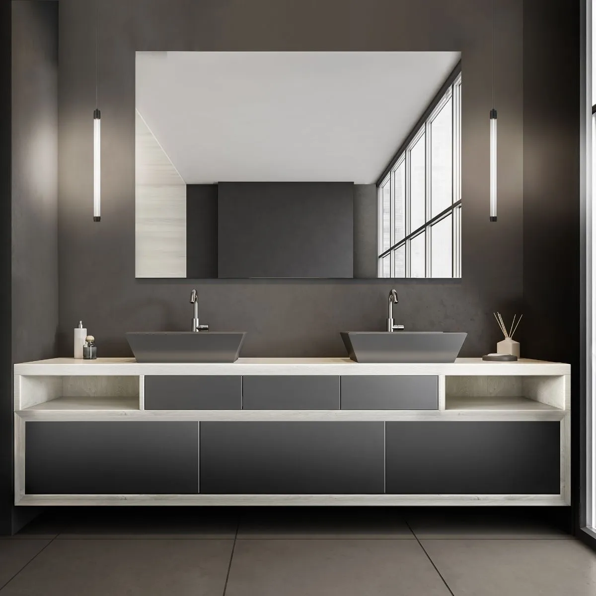 Jedi 15 in. LED Pendant Light 3000K Black finish