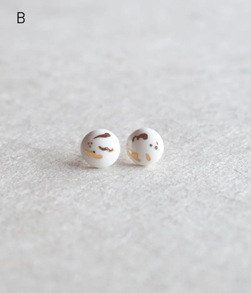 Kimiko Suzuki Porcelain Tablet Earrings [B] (15% OFF)