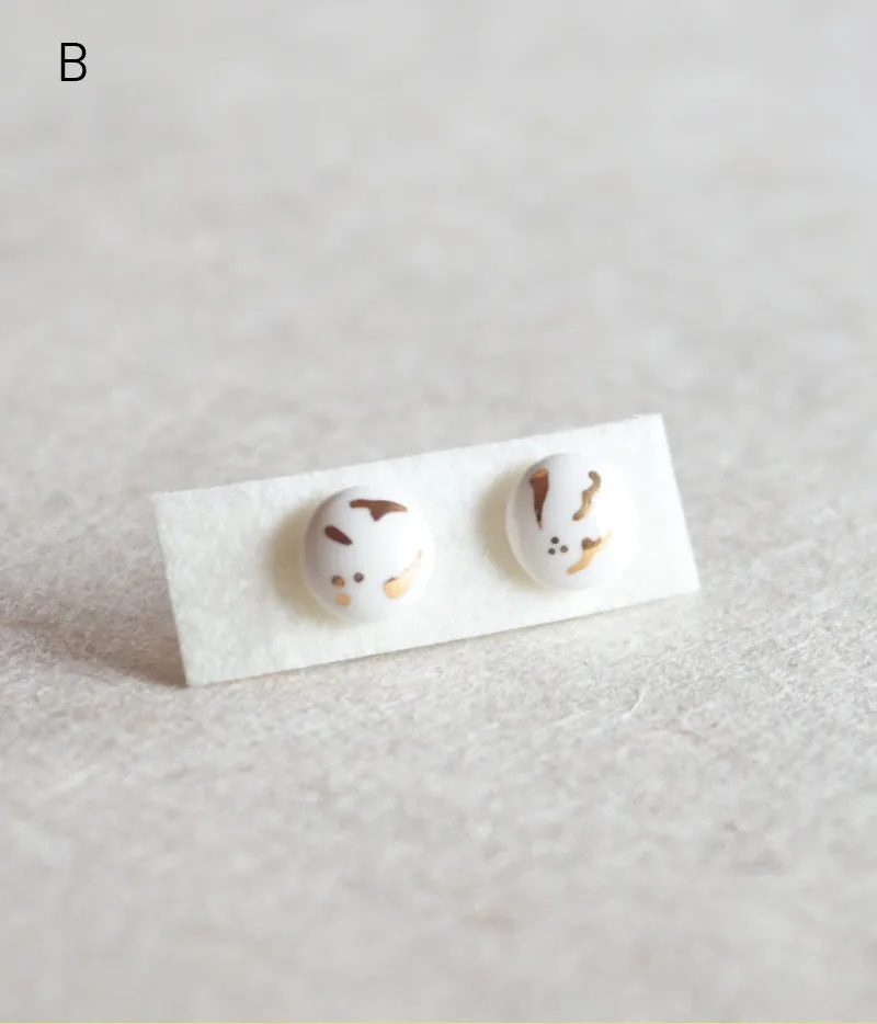 Kimiko Suzuki Porcelain Tablet Earrings [B] (15% OFF)