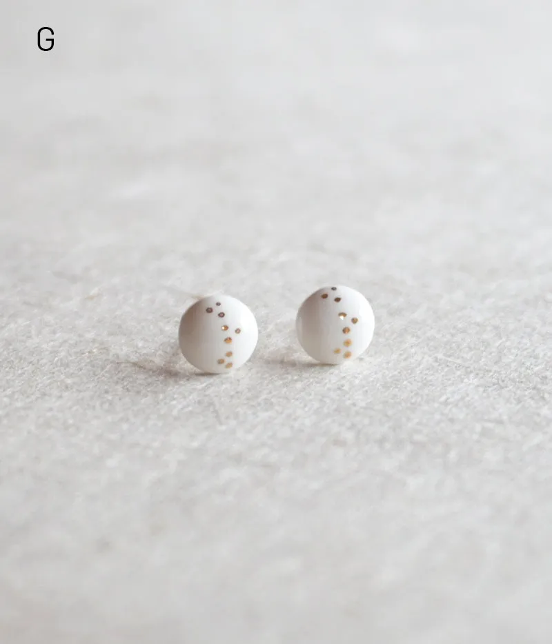 Kimiko Suzuki Porcelain Tablet Earrings [D] (15% OFF)