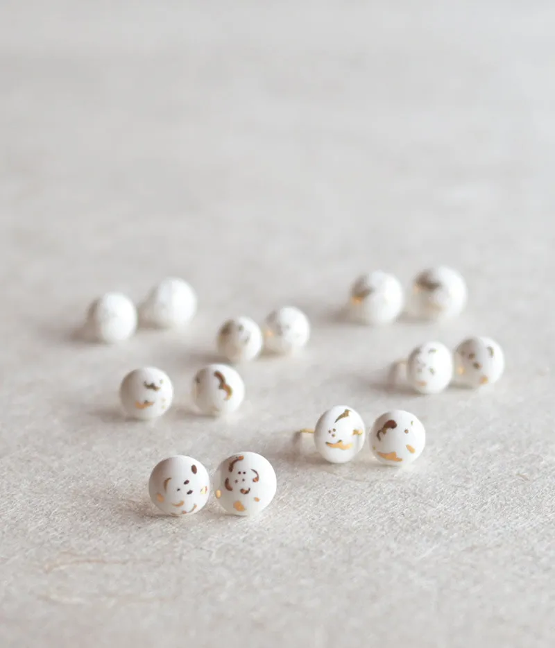 Kimiko Suzuki Porcelain Tablet Earrings [D] (15% OFF)