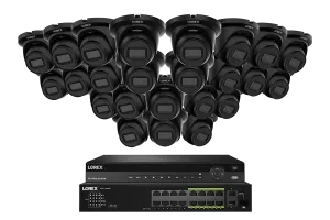 Lorex Elite Series 4K 32 Camera Capable 8TB Wired NVR System with 4MP (2K) A4 IP Turret Cameras