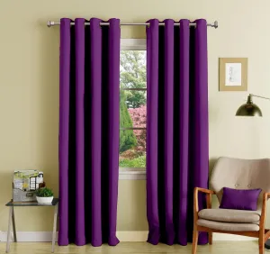 Lushomes Blackout Curtain, Purple Door Curtains with 8 Eyelets, curtains 7.5 feet long, curtains & drapes, parda (54 x 90 inches, Single pc)