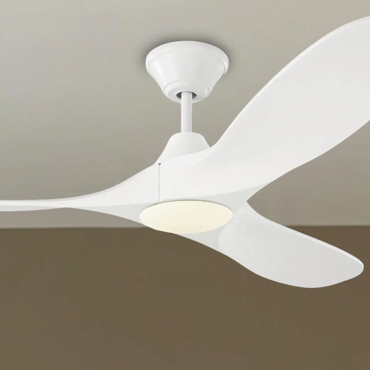Maverick II 52 Inch Matte White Damp Rated LED Ceiling Fan with Remote