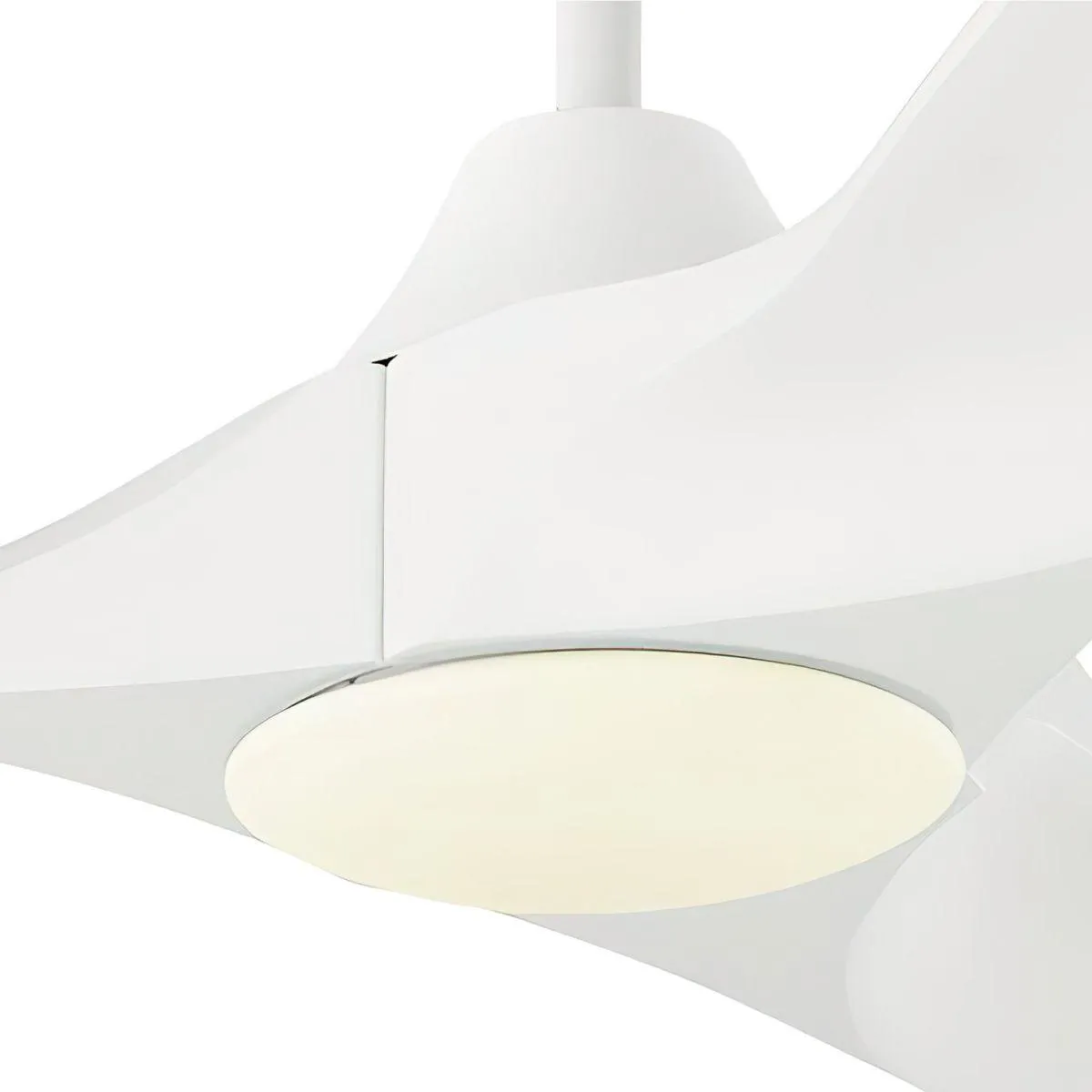 Maverick II 52 Inch Matte White Damp Rated LED Ceiling Fan with Remote