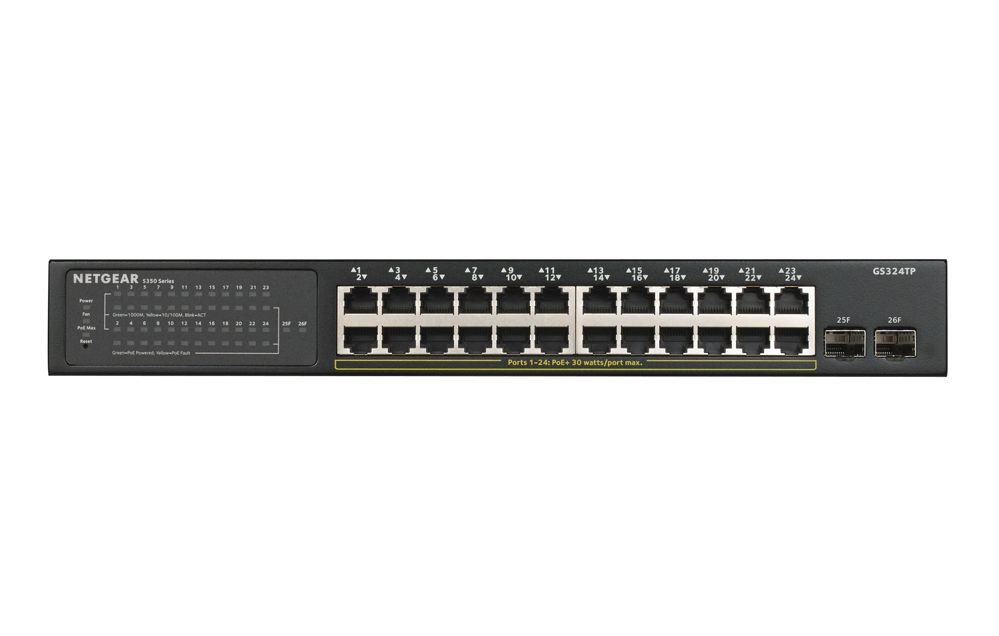Netgear Smart Gs324tp - Switch - Smart - 24 X 10/100/1000 (Poe )   2 X Sfp - Desktop, Rack-Mountable - Poe  (190 W)