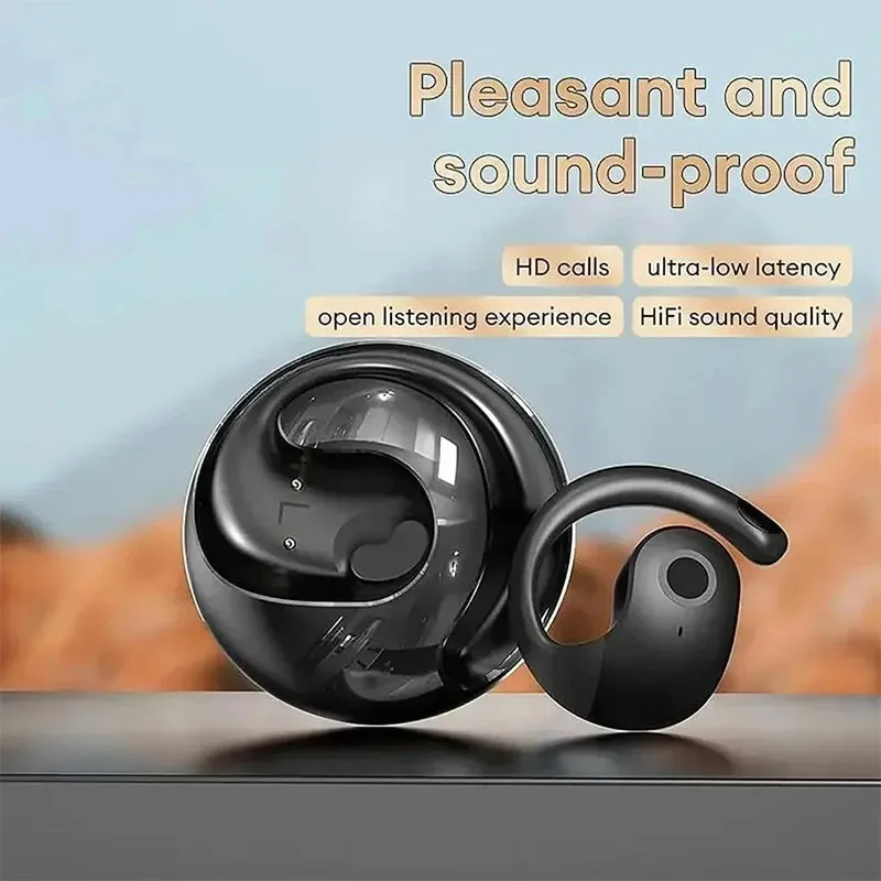 OWS Wireless Headphones Comfortable Ear Hook Touch Control Earbuds with Mic Wireless Bluetooth Headset for Phone Earphones