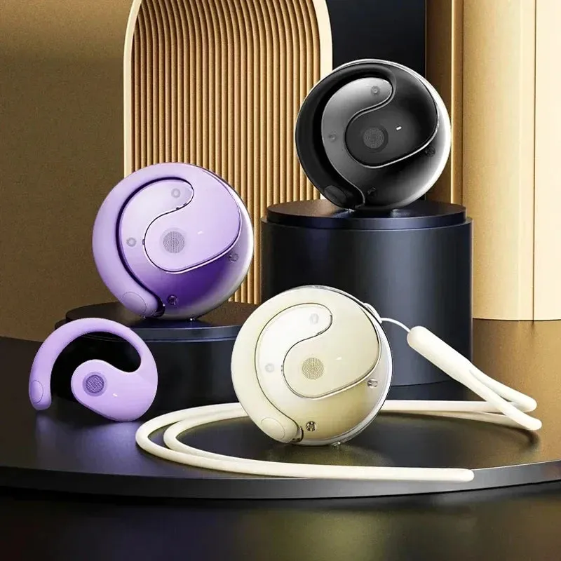OWS Wireless Headphones Comfortable Ear Hook Touch Control Earbuds with Mic Wireless Bluetooth Headset for Phone Earphones