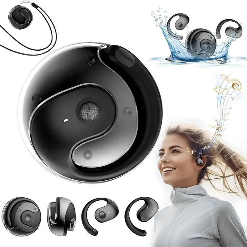 OWS Wireless Headphones Comfortable Ear Hook Touch Control Earbuds with Mic Wireless Bluetooth Headset for Phone Earphones